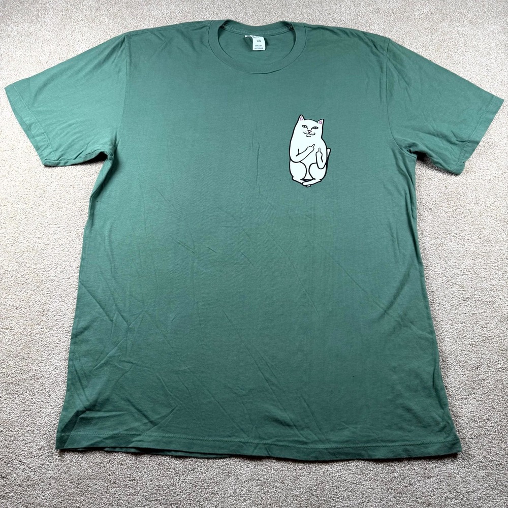 Pacific T Shirt Mens Large Green Cotton Ripndip Lord Nermal Pocket Short Sleeve